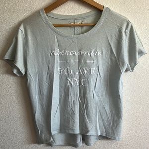 Abercrombie Kids cropped, very soft, light blue tee